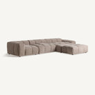 Módulo central de sofá bajo beige Raoued