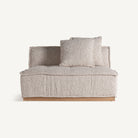 Módulo central de sofá tapizado Ferragudo beige