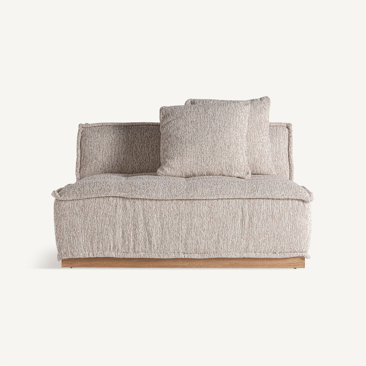 Módulo central de sofá tapizado Ferragudo beige