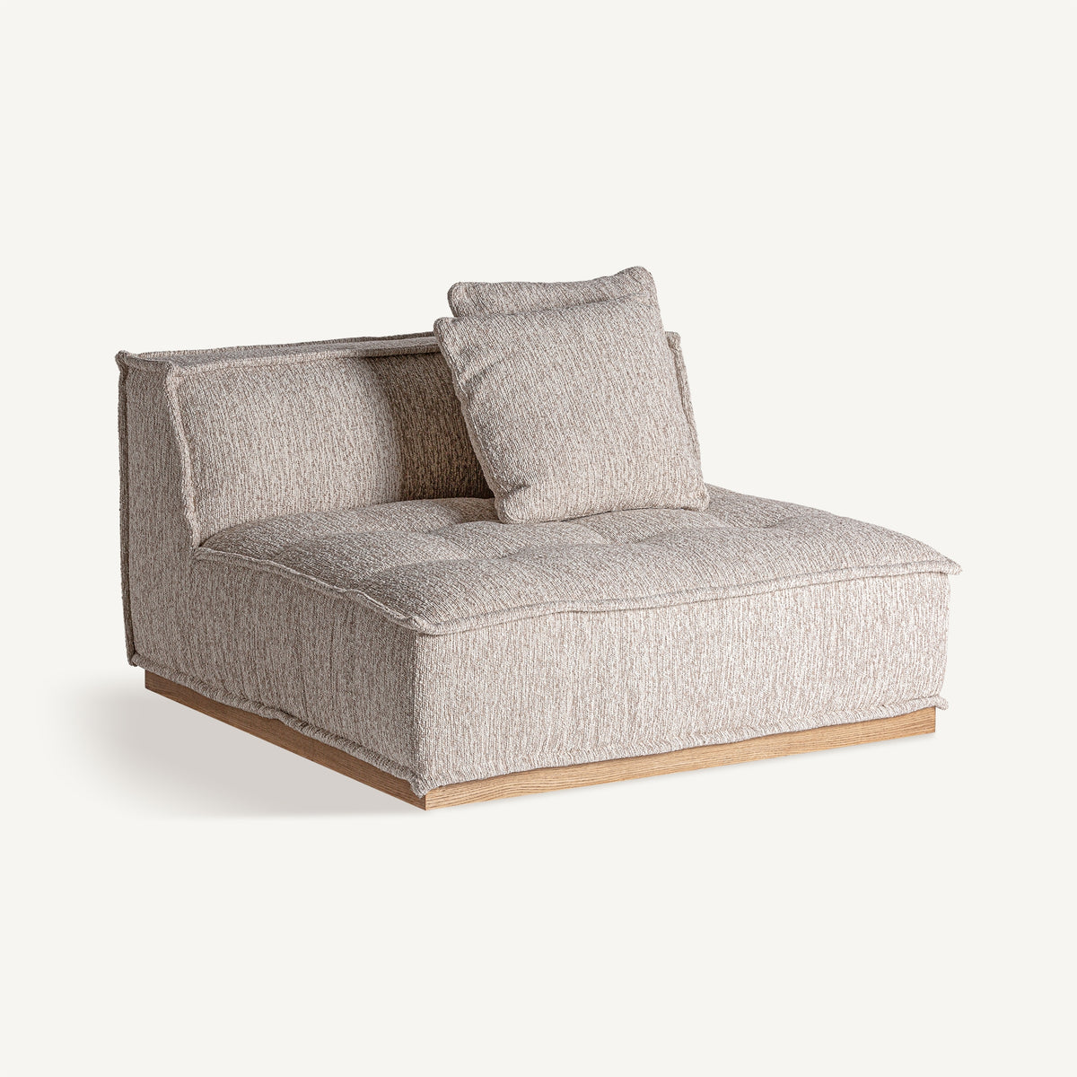Módulo central de sofá tapizado Ferragudo beige