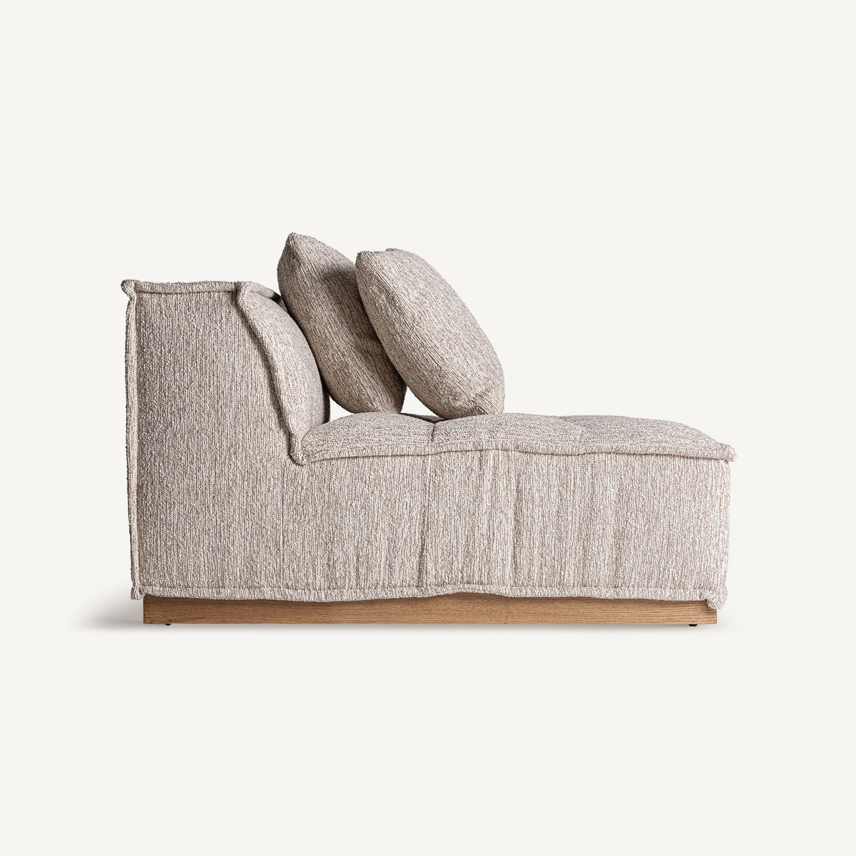 Módulo central de sofá tapizado Ferragudo beige