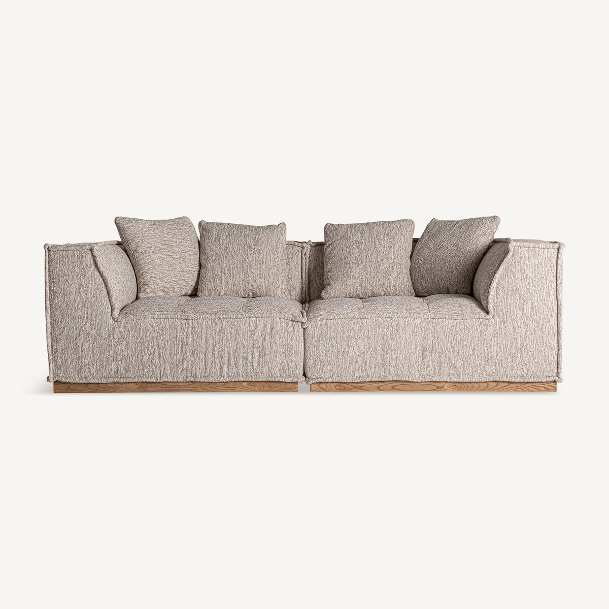 Módulo central de sofá tapizado Ferragudo beige