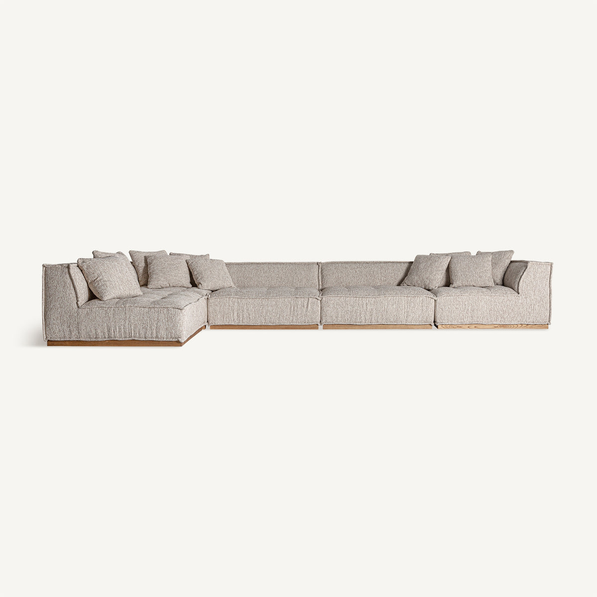 Módulo central de sofá tapizado Ferragudo beige
