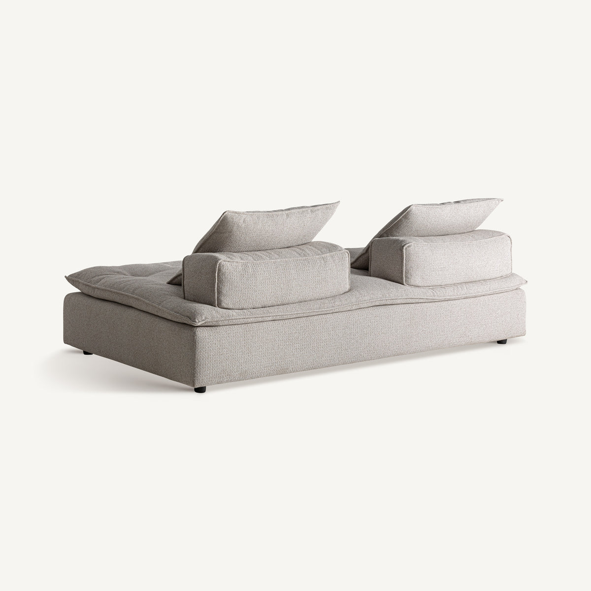 Módulo central de sofá tapizado gris Tavolara