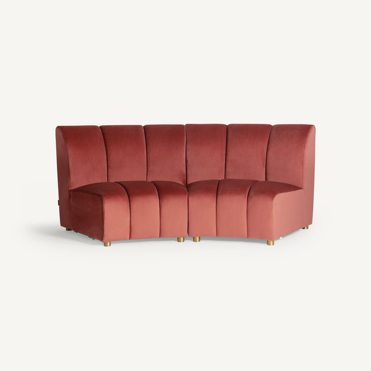 Módulo de sofá de terciopelo rosa Antibes