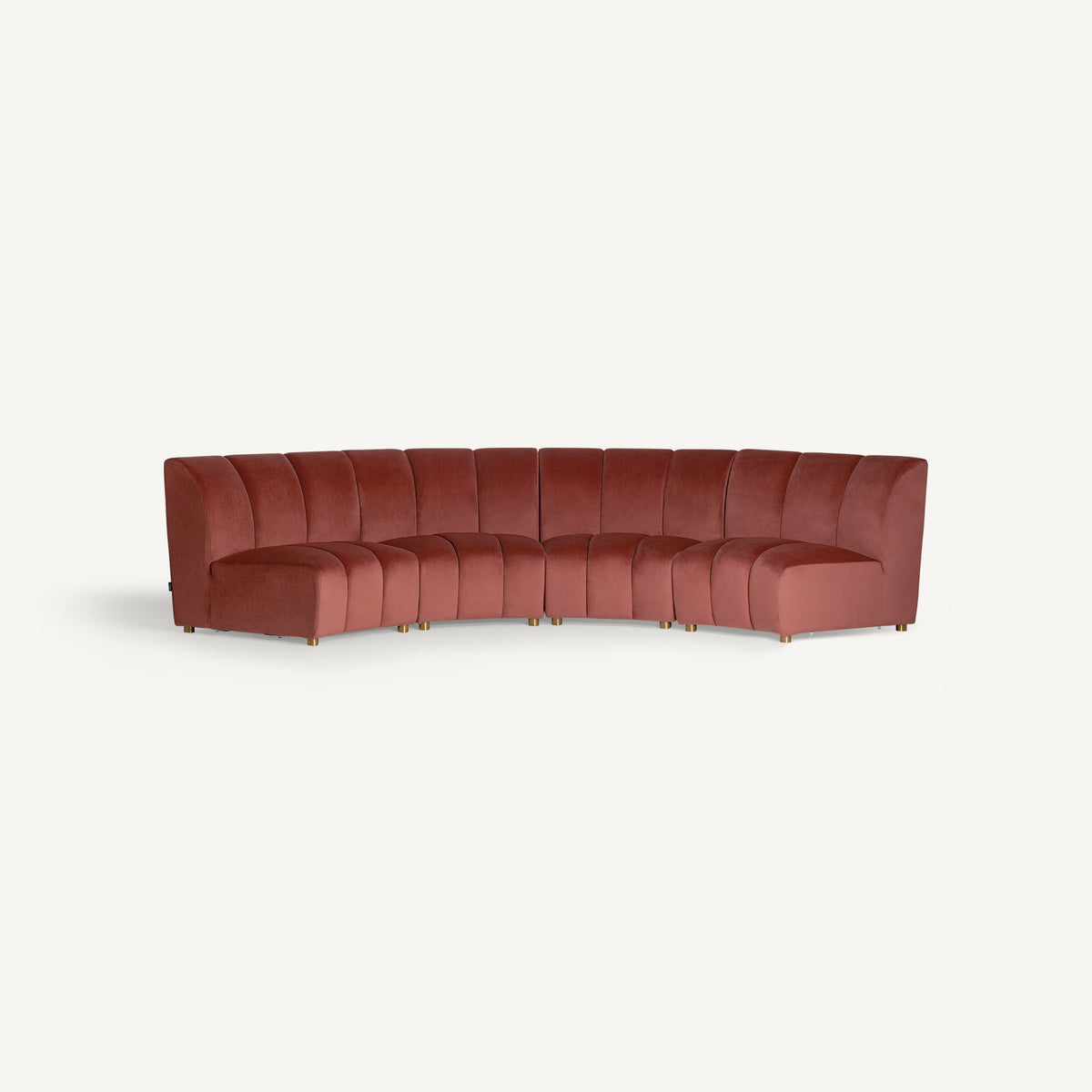 Módulo de sofá de terciopelo rosa Antibes