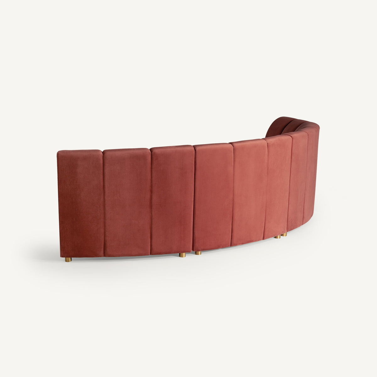 Módulo de sofá de terciopelo rosa Antibes