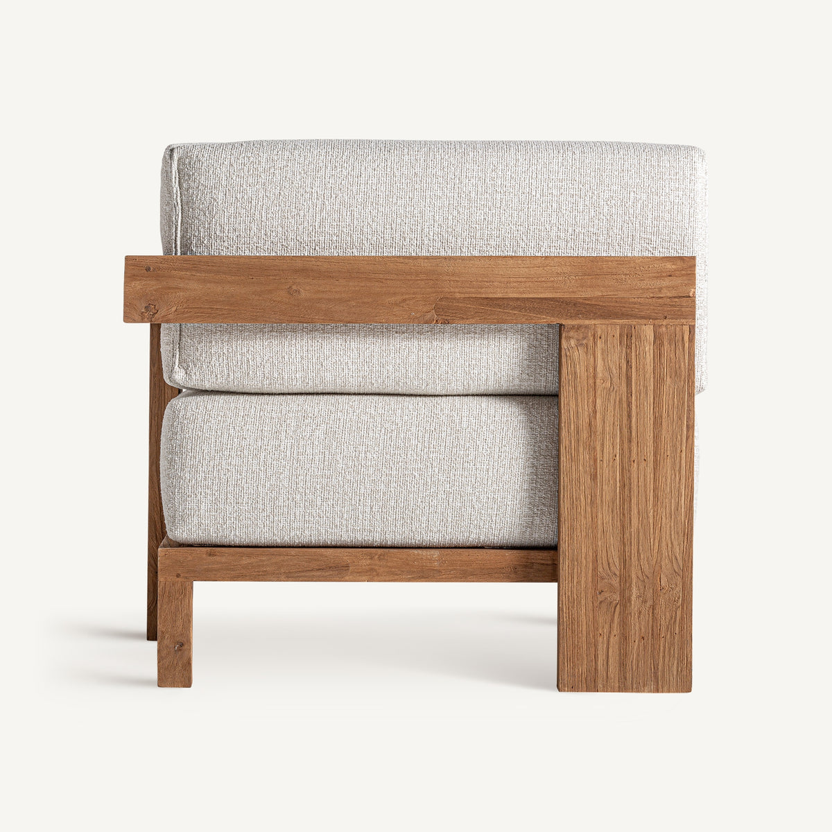 Módulo esquinero de sofá de teca reciclada Culatra