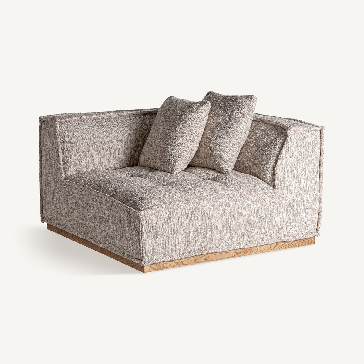 Módulo esquinero de sofá tapizado Ferragudo beige