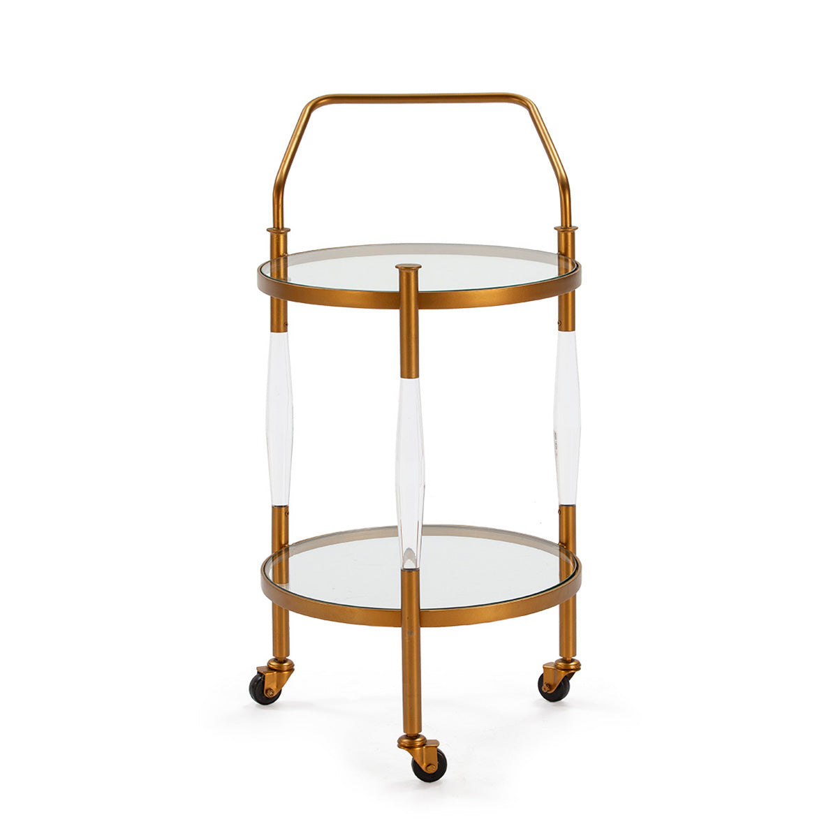 Mueble auxiliar de metal y cristal Frontignan