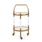 Mueble auxiliar de metal y cristal Frontignan