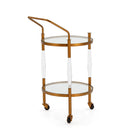Mueble auxiliar de metal y cristal Frontignan