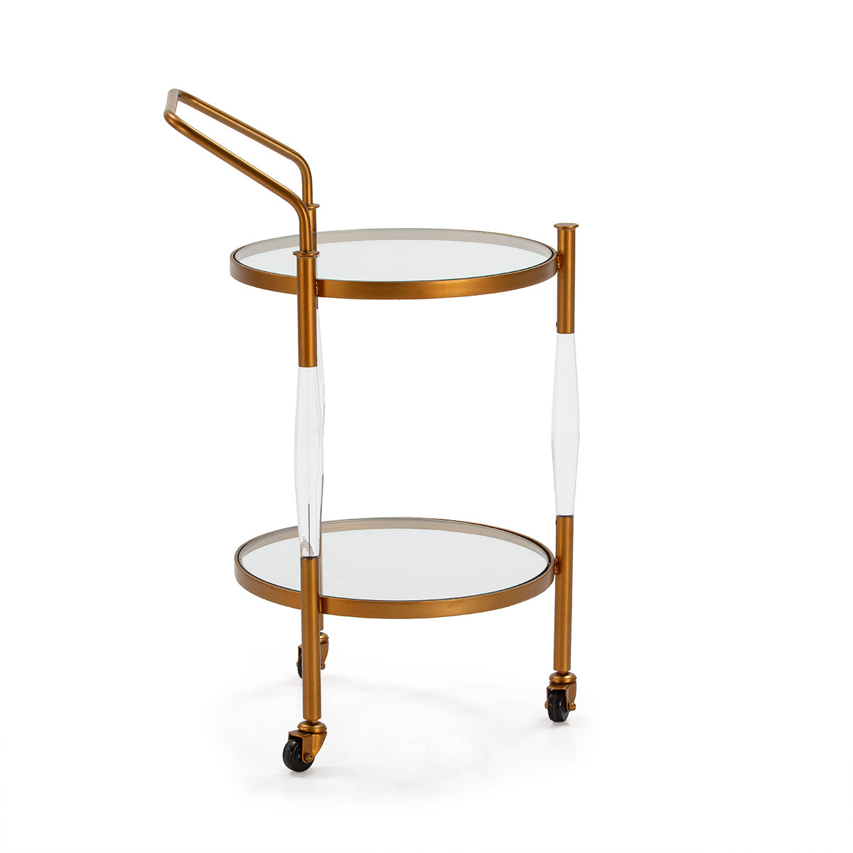 Mueble auxiliar de metal y cristal Frontignan