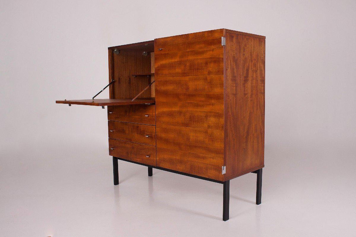 Mueble bar secreter vintage 1293 de Pierre Guariche para Meurop