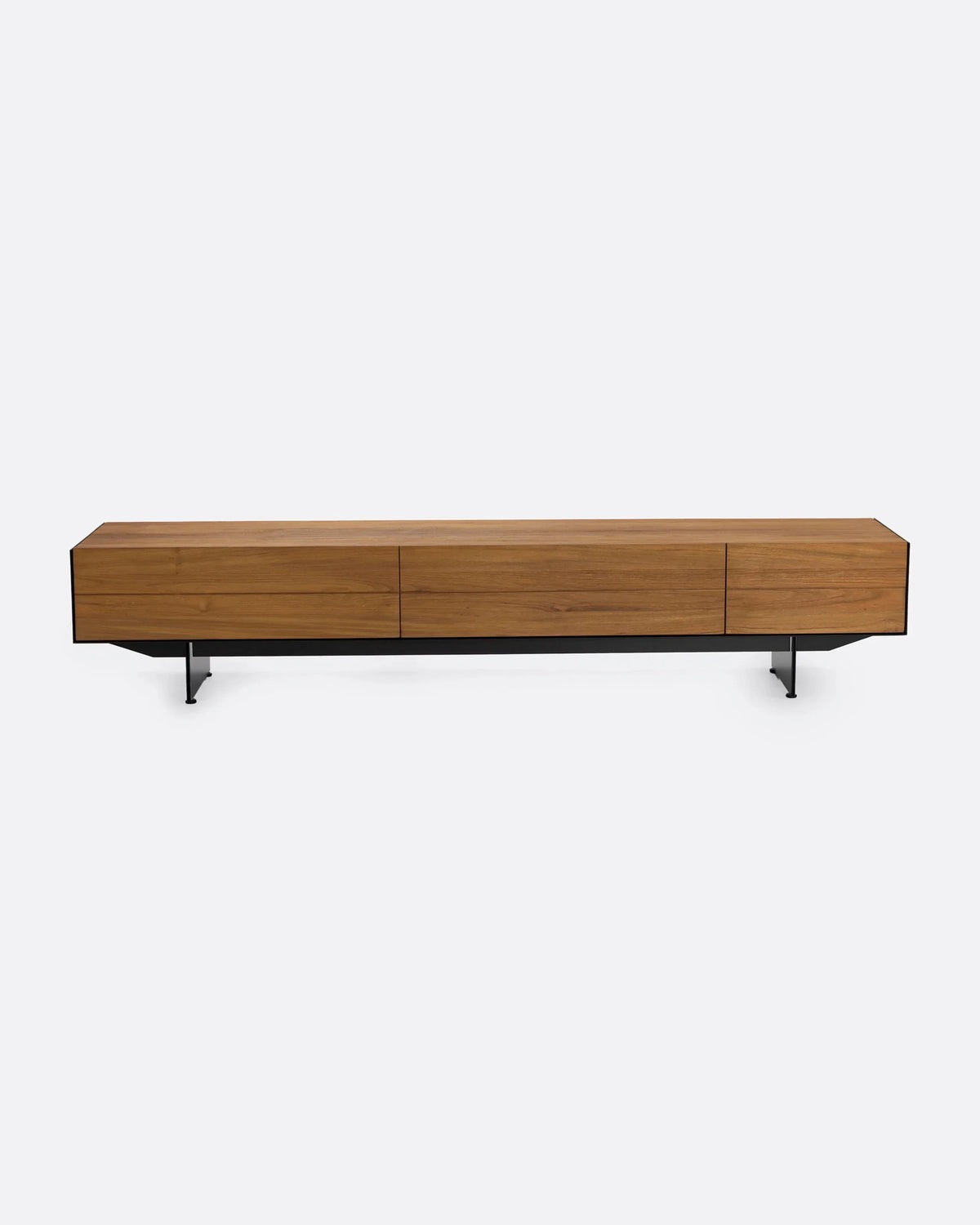 Mueble de televisión de teca reciclada y hierro Geox