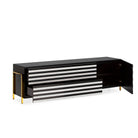 Mueble de TV de cristal y acero Paranhos