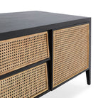 Mueble de TV de madera de cedro y ratán Potenza