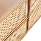 Mueble de TV de madera de cedro y ratán Potenza