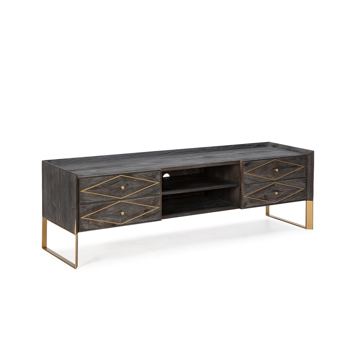 Mueble de TV de madera y metal Budva