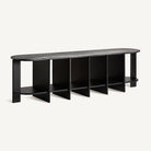 Mueble de TV de mango y mármol Palamós negro