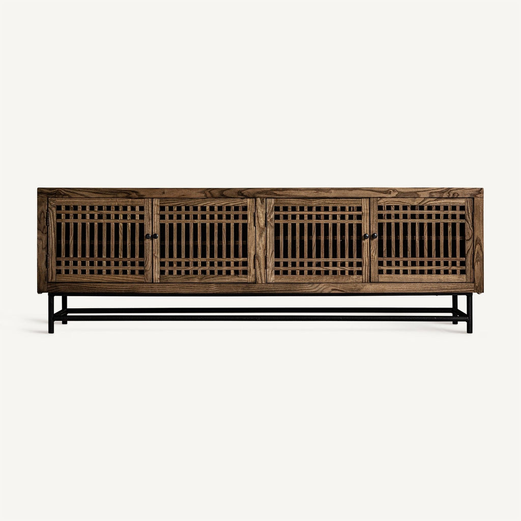 Mueble de TV Rejilla Mediterráneo - #pino_y_jacaranda#