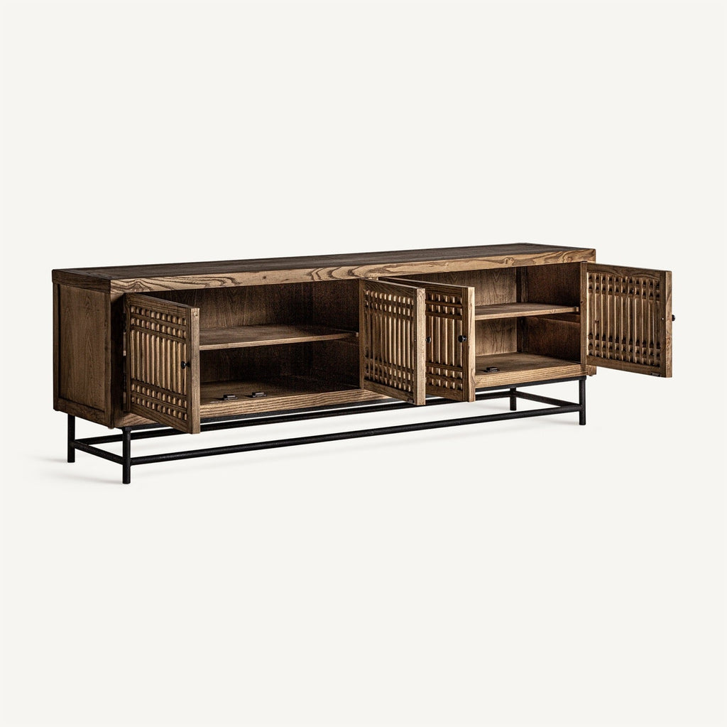 Mueble de TV Rejilla Mediterráneo - #pino_y_jacaranda#
