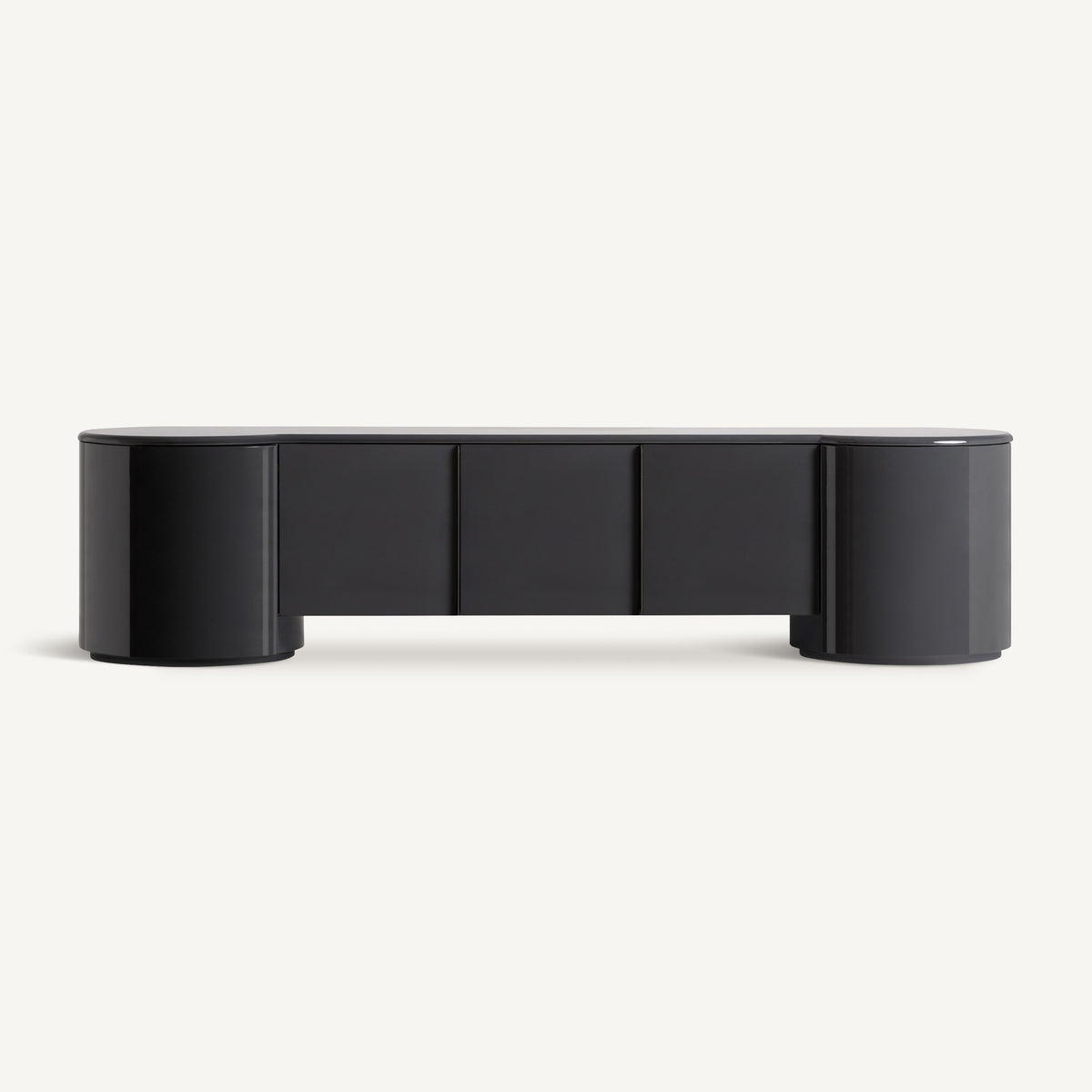 Mueble TV de madera lacada gris Paxos