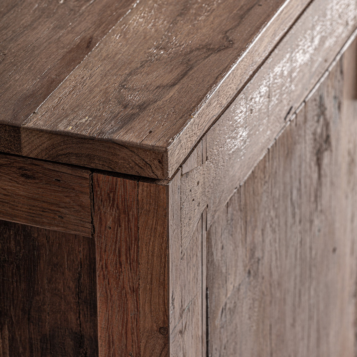 Mueble TV de madera recuperada y hierro Azenhas