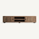 Mueble TV de madera recuperada y hierro Bordeira