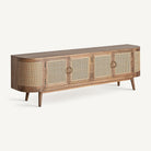 Mueble TV de mango y mimbre Olhão