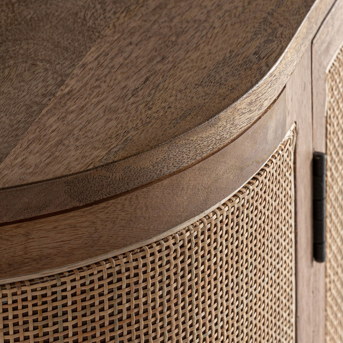 Mueble TV de mango y mimbre Olhão