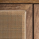 Mueble TV de mango y mimbre Olhão