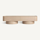 Mueble TV de roble color crema Guincho