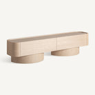 Mueble TV de roble color crema Guincho