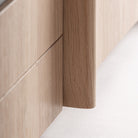 Mueble TV de roble y mármol negro Sines