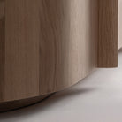Mueble TV de roble y mármol negro Sines