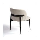 Sillón redondeado tapizado de madera negra Frontera