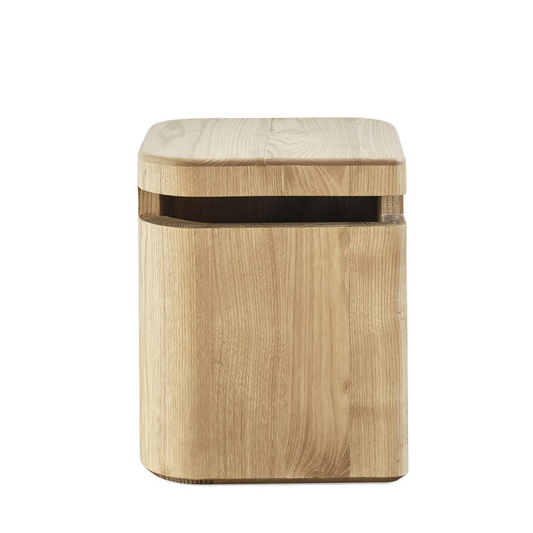 Mesa auxiliar con 1 balda oscura de álamo macizo Ruiyun