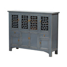 Cómoda gris de pino con 2 cajones y 8 puertas Yuxia