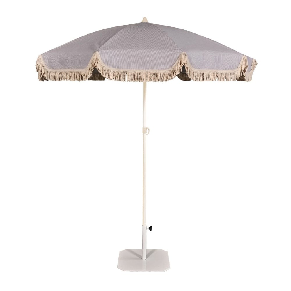 Parasol de aluminio con flecos Carlota