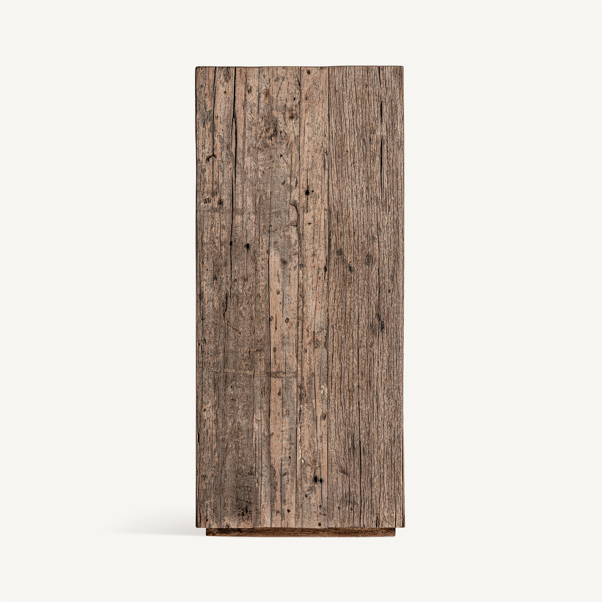 Peana de madera reciclada y mármol Biar