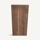 Peana de madera recuperada y travertino Xàtiva 71 cm