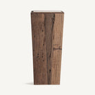 Peana de madera recuperada y travertino Xàtiva 90 cm