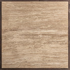 Peana de madera recuperada y travertino Xàtiva 90 cm