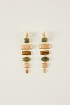 Pendientes de piedras naturales Mosaico