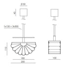 Lámpara Colgante Gina S - C1334 - #pino_y_jacaranda#