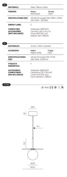 Lámpara Colgante Miro - C1289 - #pino_y_jacaranda#