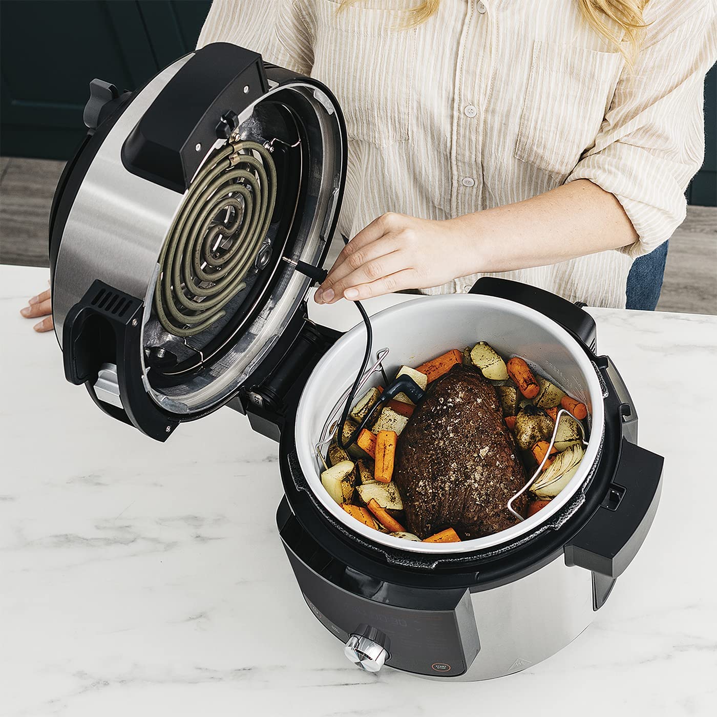 Ninja SmartLid 14-in-1 Electric Cooker (7.5 L) with Air Fryer (include –  Pino & Jacaranda