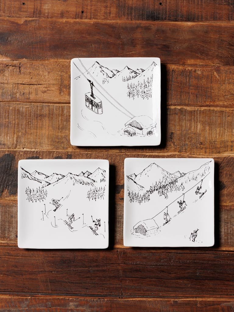 Plato Cuadrado Baqueira - #pino_y_jacaranda#