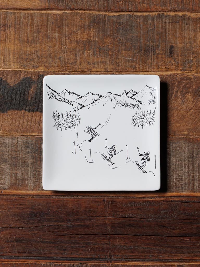 Plato Cuadrado Baqueira - #pino_y_jacaranda#